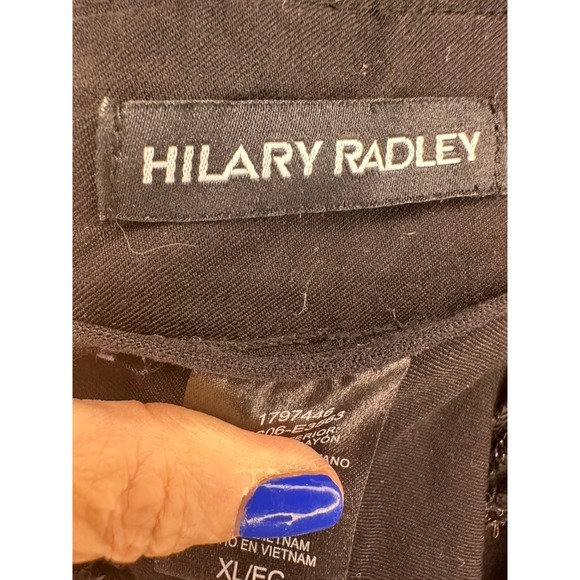 Hilary Radley Black Pull On Pants XL Extra Large Career Casual Stretch - Picture 5 of 6